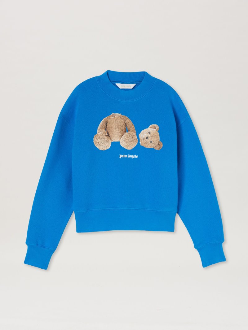 Sudaderas Palm Angels Tienda Oficial Bear Sweatshirt Ninos Azules Claro Marrones