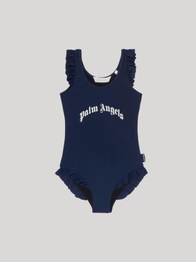 Bañadores Palm Angels Ruffled Swimsuit Niños Azules | ES-498880