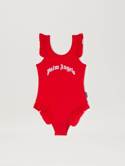 Bañadores Palm Angels Ruffled Swimsuit Niños Rojas Blancas | ES-626870