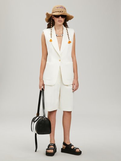 Bolso Tote Palm Angels Trunk Bags Mujer Negras Blancas | ES-252424