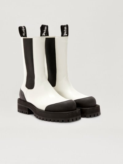 Botas Palm Angels Chelsea Combat Boots Mujer Blancas | ES-539785