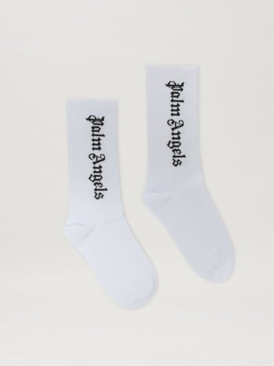 Calcetines Palm Angels High Logo Socks Niños Blancas Negras | ES-469214