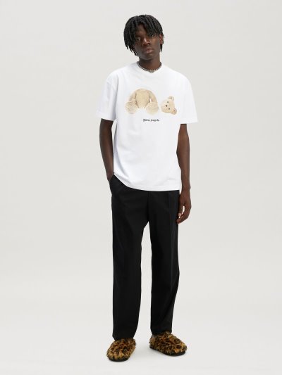 Camiseta Palm Angels Bear Classic T Shirt Hombre Blancas Marrones | ES-917519