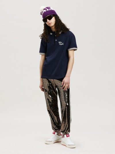 Camiseta Palm Angels Embroidered Palm Angels Polo Hombre Blancas | ES-559762