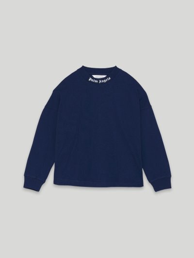 Camiseta Palm Angels Logo T Shirt Niños Azul Marino Azules Blancas | ES-380958