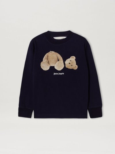 Camiseta Palm Angels Palm Angels Bear T Shirt Niños Azul Marino Azules Marrones | ES-412706