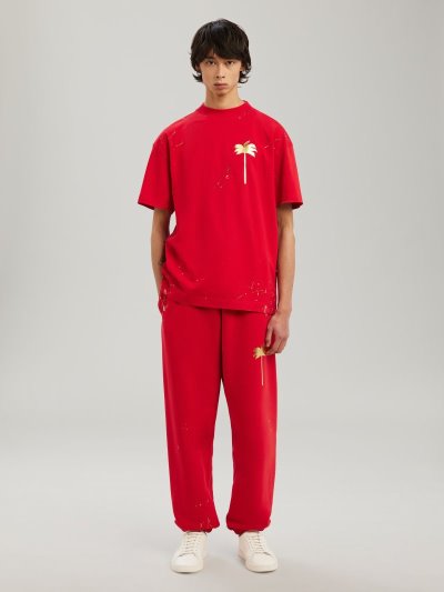 Camiseta Palm Angels Palm Painted T Shirt Hombre Rojas Amarillo Negras | ES-145047