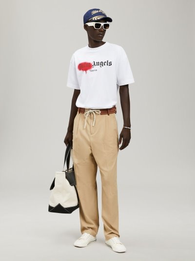 Camiseta Palm Angels Tokyo Sprayed T Shirt Hombre Blancas Rojas | ES-261422