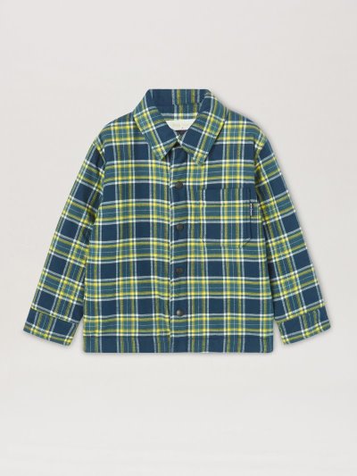 Chaquetas Palm Angels Check Acolchado Reversible Shirt Niños Azul Marino Azules | ES-271343
