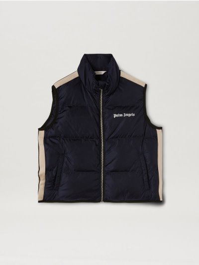 Chaquetas Palm Angels Logo Acolchado Pista Vest Niños Azul Marino Azules Blancas | ES-038746