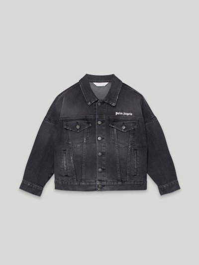 Chaquetas Palm Angels Logo Denim Jacket Niños Negras Blancas | ES-821001