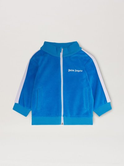 Chaquetas Palm Angels Logo Pista Jackets Niños Azules Claro Blancas | ES-641973
