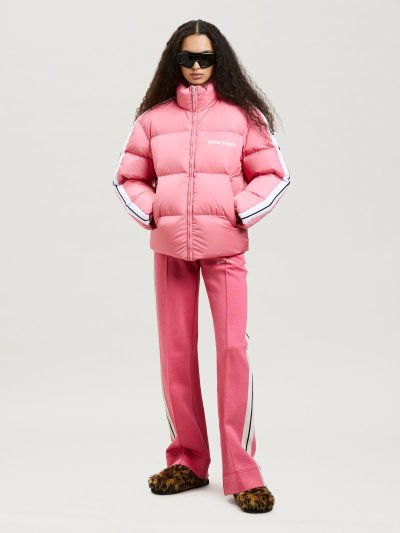 Chaquetas Palm Angels Pista Down Jackets Mujer Rosas Blancas | ES-897425