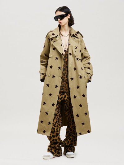 Chaquetas Palm Angels We Are Stars Trench Mujer Marrones Burdeos | ES-697516