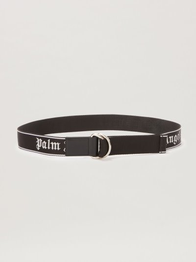 Cinturones Palm Angels Classic Logo Tape Belts Hombre Negras Blancas | ES-689622
