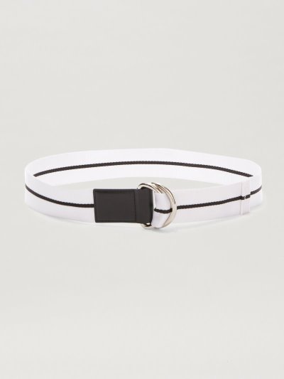 Cinturones Palm Angels Venice Pista Tape Belts Mujer Negras Blancas | ES-494048