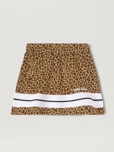 Falda Palm Angels Animalier Pista Skirt Niños Beige Blancas | ES-693560