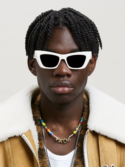 Gafas de Sol Palm Angels Hermosa Sunglasses Hombre Blancas Marrones | ES-495685