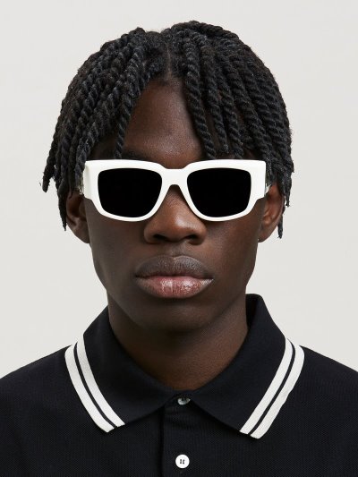 Gafas de Sol Palm Angels Laguna Sunglasses Hombre Blancas Marrones | ES-680991
