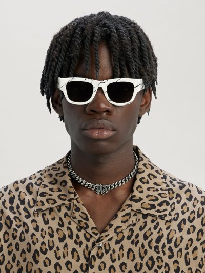 Gafas de Sol Palm Angels Pasadena Sunglasses Hombre Blancas Gris Oscuro | ES-057695