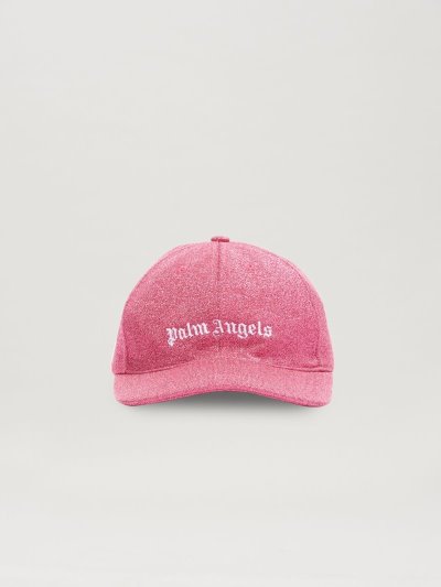 Gorras Palm Angels Lurex Logo Caps Niños Fucsia Blancas | ES-281914