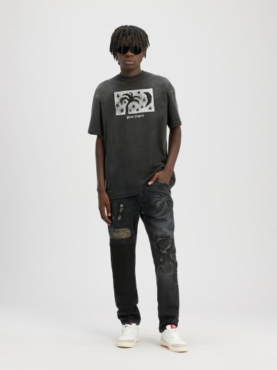 Jeans Palm Angels Patchwork Regular Denim Pants Hombre Negras Marrones | ES-376376