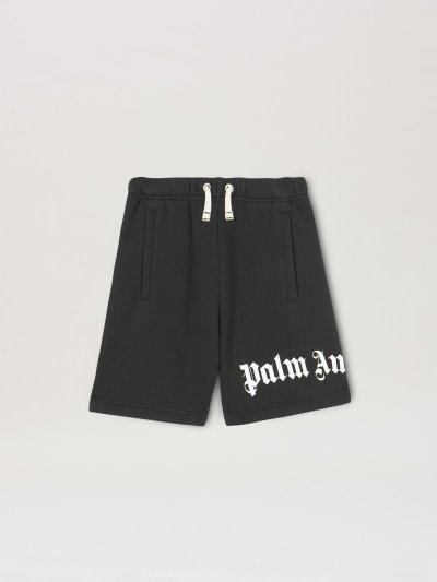 Pantalones Cortos Palm Angels Classic Overlogo Sweatshorts Niños Negras Blancas | ES-076704