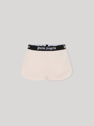 Pantalones Cortos Palm Angels Logo Tape Corta Pants Niños Rosas Negras | ES-168220