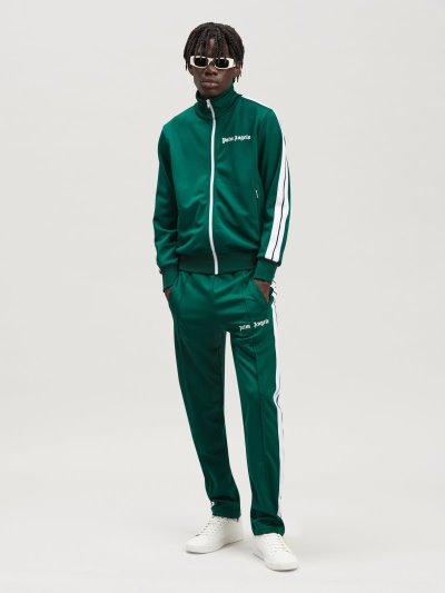 Pantalones Deportivos Palm Angels Classic Pista Pants Hombre Verde Blancas | ES-746739