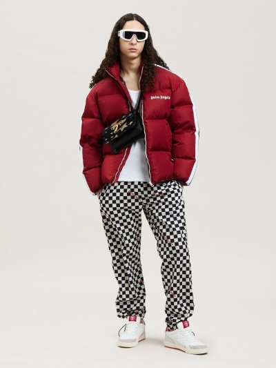 Pantalones Deportivos Palm Angels Damier Print Aftersport Pants Hombre Negras Rojas | ES-084212