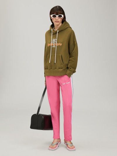 Pantalones Deportivos Palm Angels Fuchsia Pista Pants Mujer Fucsia Blancas | ES-595309