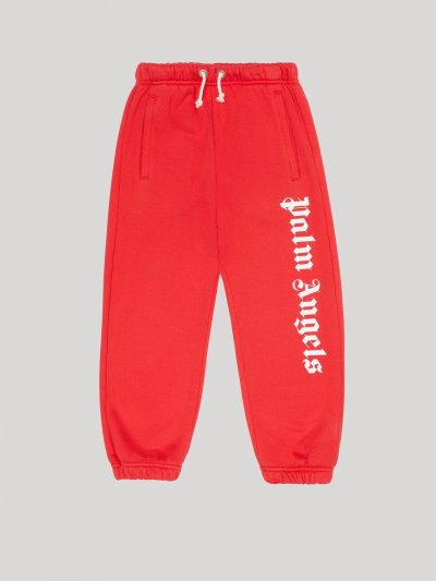 Pantalones Deportivos Palm Angels Logo Sweatpants Niños Rojas Blancas | ES-555913