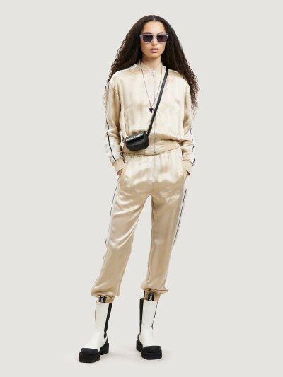 Pantalones Deportivos Palm Angels Luxury Sweatpants Mujer Beige Beige | ES-444258
