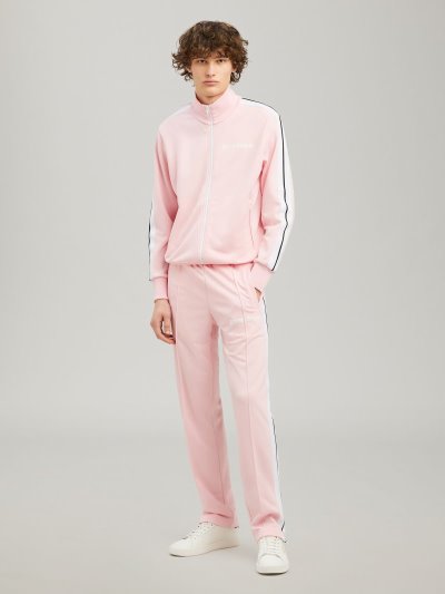 Pantalones Deportivos Palm Angels Pista Pants Hombre Rosas Blancas | ES-986438