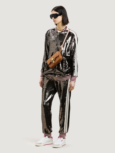 Pantalones Deportivos Palm Angels Sequins Pista Pants Mujer Gris | ES-957302