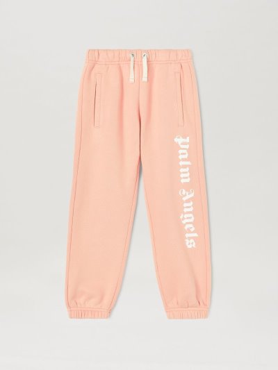 Pantalones Palm Angels Classic Overlogo Sweatpant Niños Rosas Blancas | ES-706519