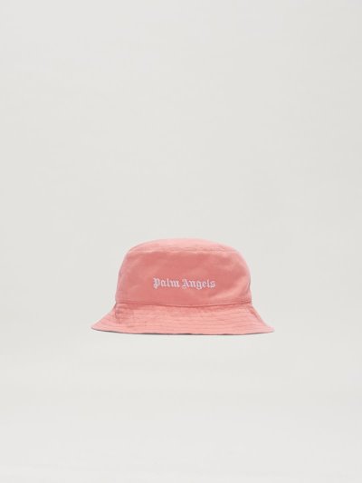Sombreros Palm Angels Logo Damier Double Bucket Sun Hats Niños Rosas Blancas | ES-871346
