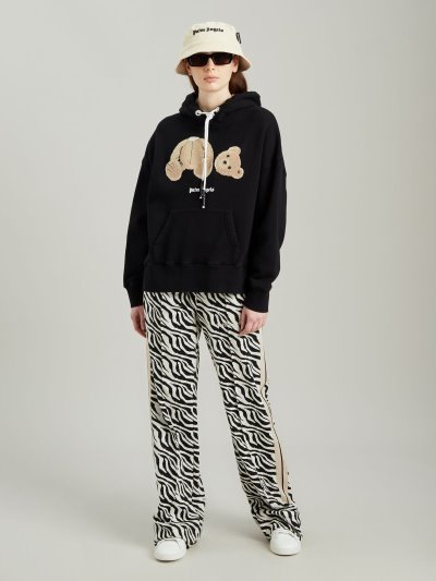 Sudadera Con Capucha Palm Angels Bear Hoodie Mujer Negras Marrones | ES-335147
