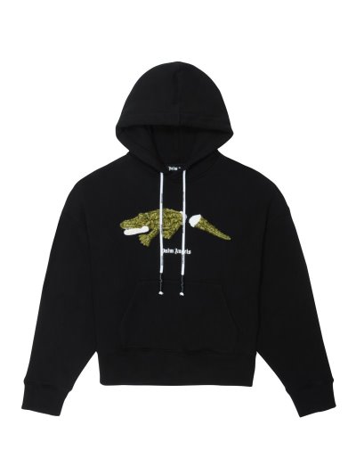 Sudadera Con Capucha Palm Angels Croco Hoodie Hombre Negras Verde | ES-602227