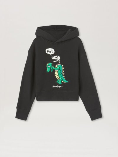 Sudadera Con Capucha Palm Angels Dino Hoodie Niños Negras Verde | ES-553070