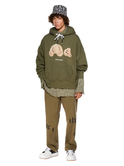 Sudadera Con Capucha Palm Angels Embroidery Bear Hoodie Hombre Marrones | ES-292816