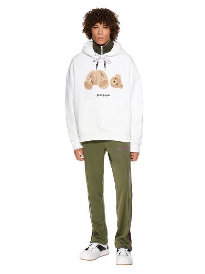 Sudadera Con Capucha Palm Angels Embroidery Bear Hoodie Hombre Blancas Marrones | ES-958684
