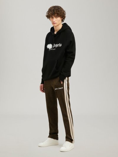 Sudadera Con Capucha Palm Angels Las Vegas Sprayed Hoodie Hombre Negras Blancas | ES-256412
