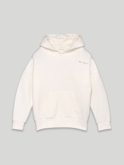 Sudadera Con Capucha Palm Angels Over Logo Hoodie Niños Blancas Multicolor | ES-428371