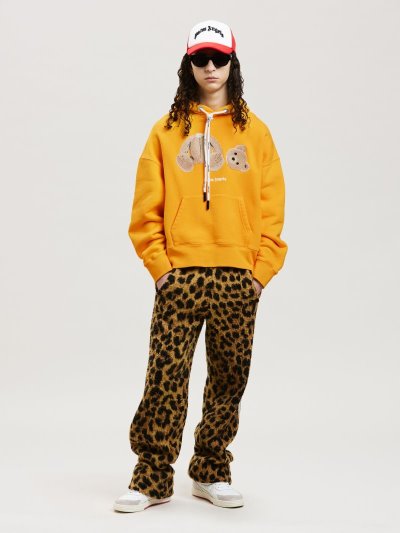 Sudadera Con Capucha Palm Angels Pa Bear Hoodie Hombre Amarillo Marrones | ES-147059