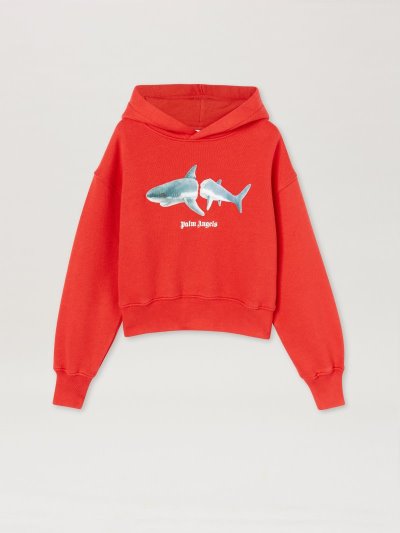 Sudadera Con Capucha Palm Angels Palm Angels Shark Hoodie Niños Rojas Gris | ES-612414