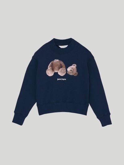 Sudaderas Palm Angels Bear Sweatshirt Niños Azul Marino Azules Marrones | ES-555569