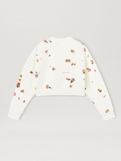 Sudaderas Palm Angels Flower Crop Sweatshirt Niños Blancas Rojas | ES-319137