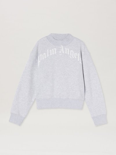 Sudaderas Palm Angels Logo Sweatshirt Niños Gris Blancas | ES-303442