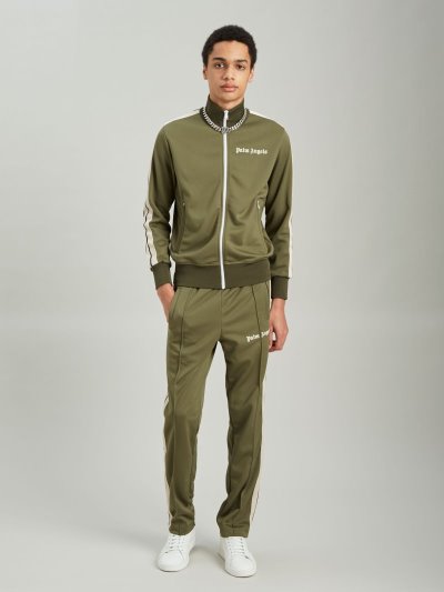 Sudaderas Palm Angels Military Pista Jackets Hombre Blancas | ES-310978